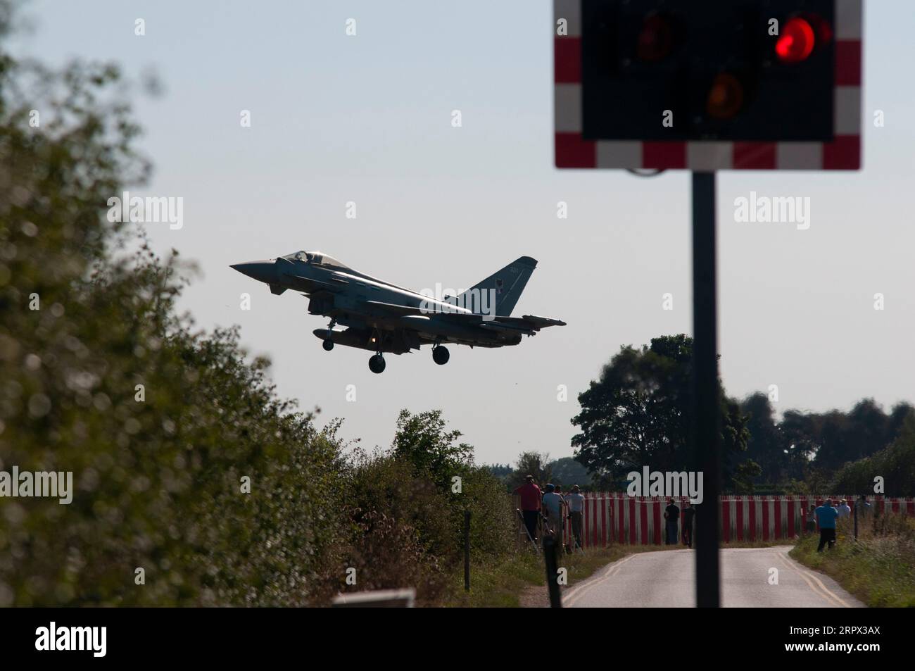 Coningsby, UK. 5th Sep, 2023. RAF Typhoon aircraft practicing at RAF