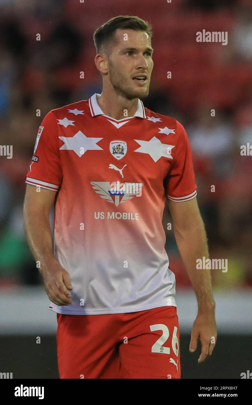 during the EFL Trophy match Barnsley vs Grimsby Town at Oakwell, Barnsley, United Kingdom, 5th September 2023  (Photo by Alfie Cosgrove/News Images) Stock Photo