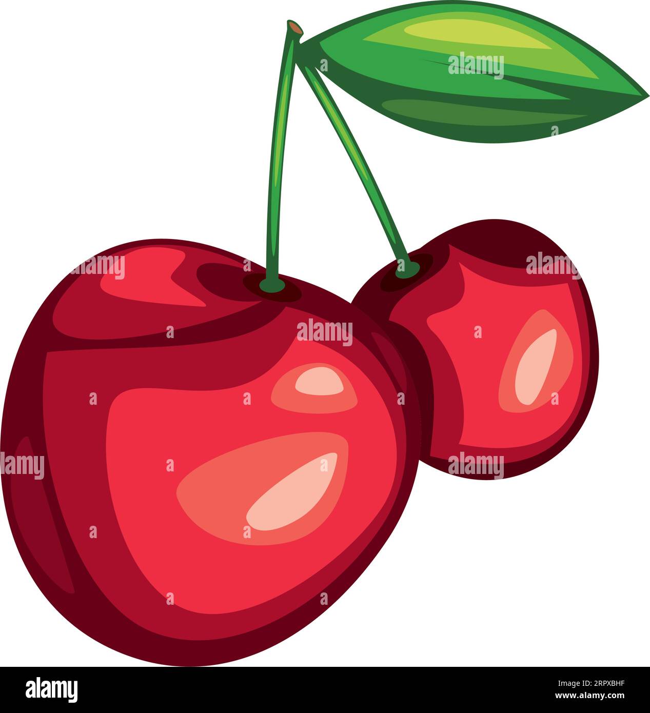 cherry fresh fruit icon Stock Vector Image & Art - Alamy