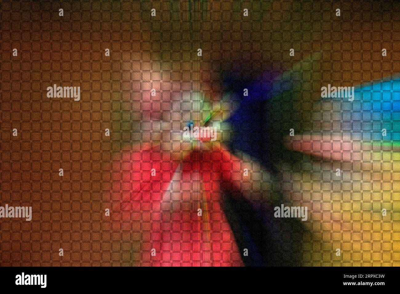 closeup of photo, computer generated weave texture background effect ...