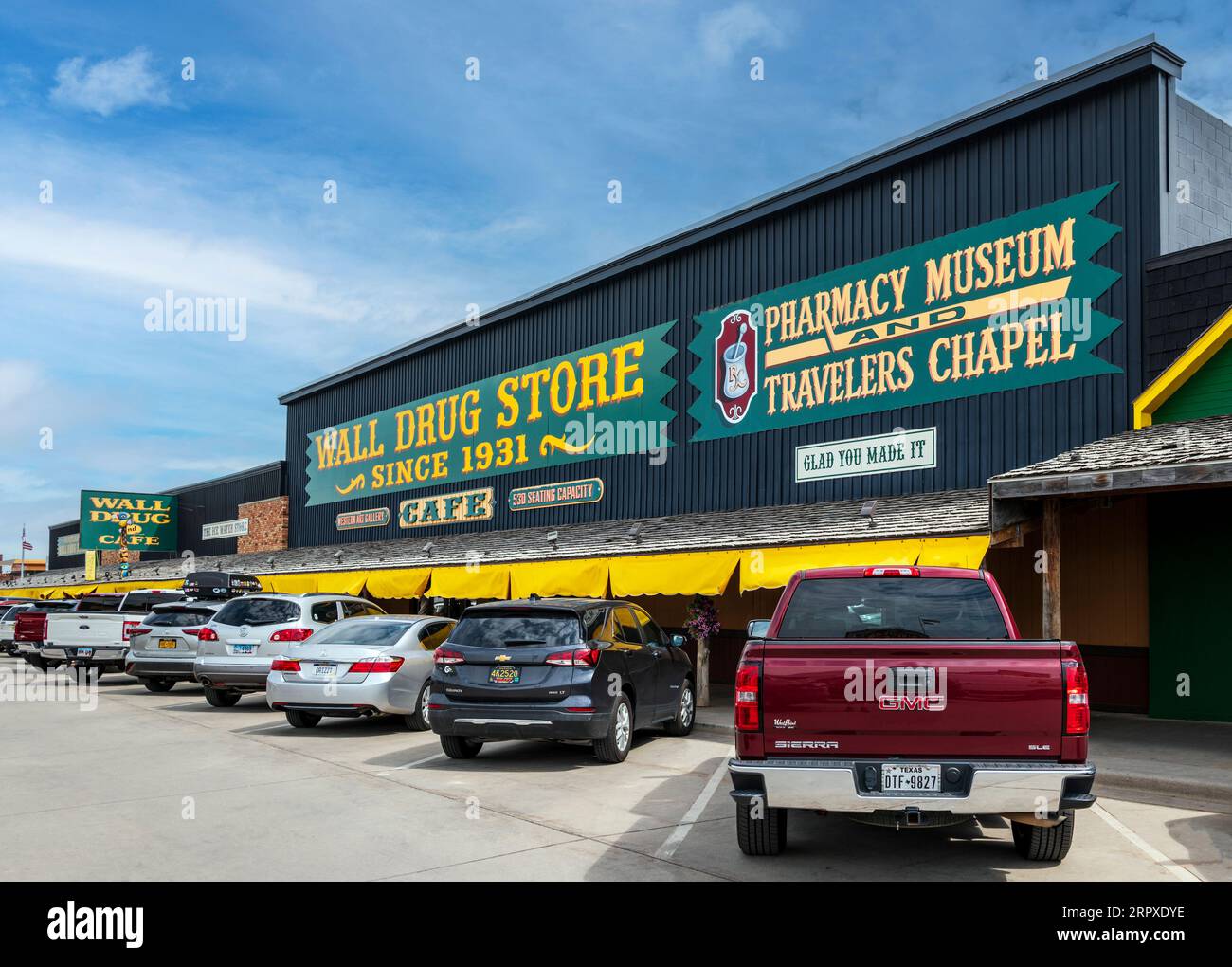 Exterior view; Wall Drug Store; Third Generation family business; Wall
