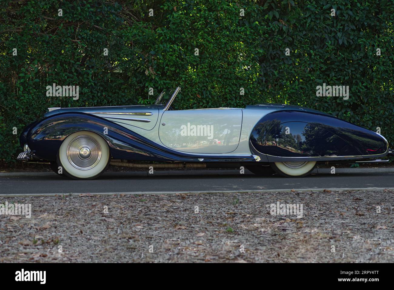 1948 Talbot Lago T26 Record automobile shown parked at Lacey Park. Stock Photo