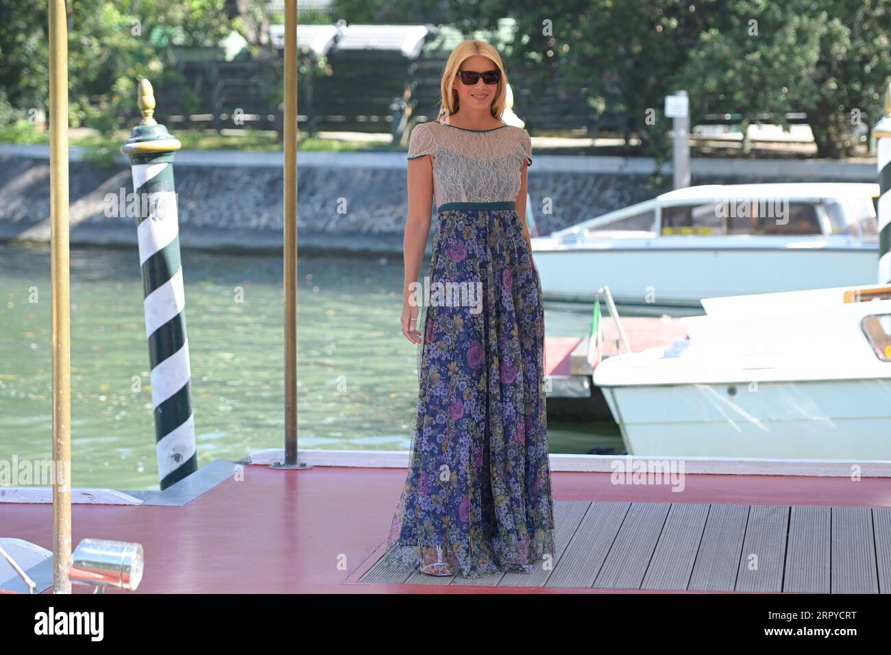 Venice Lido, Italy. 05th Sep, 2023. Eleonora Daniele arrives at the