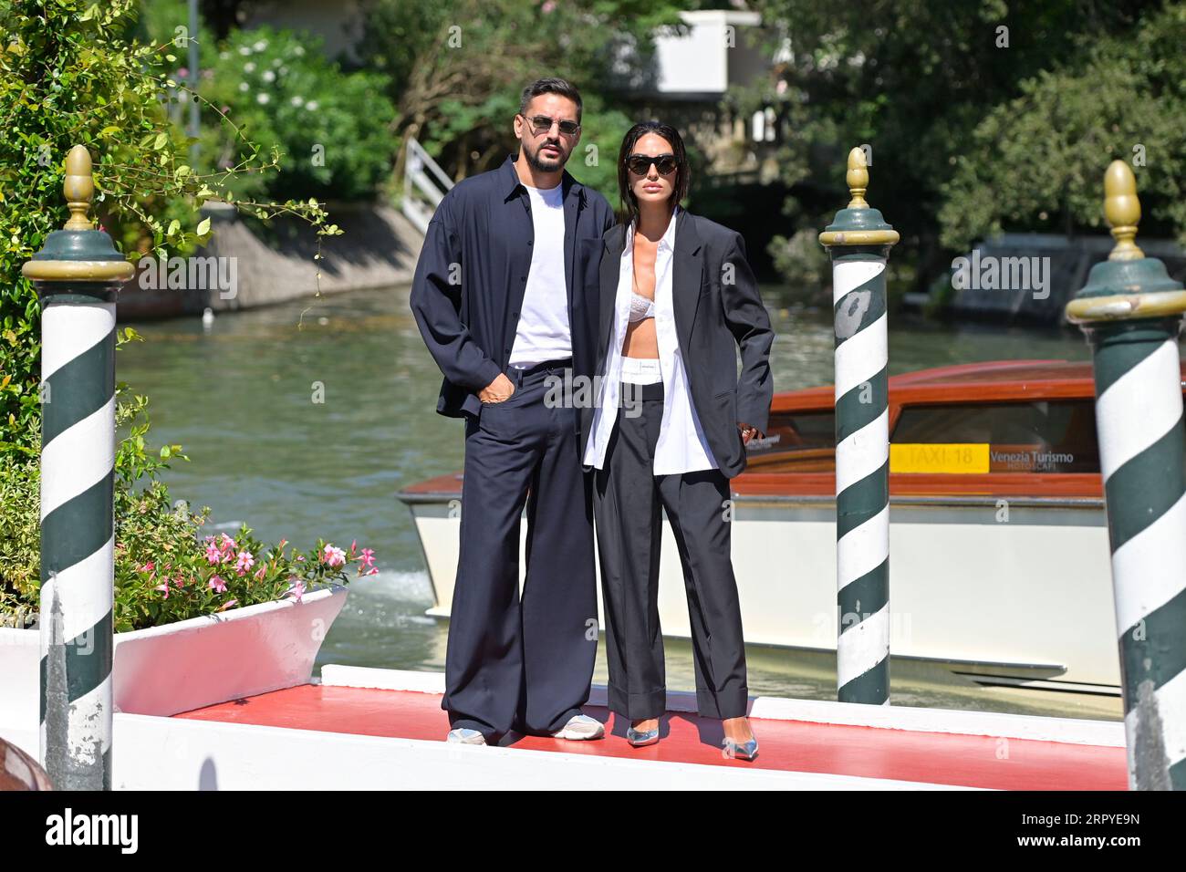 https://c8.alamy.com/comp/2RPYE9N/venice-lido-italy-05th-sep-2023-pietro-tartaglione-l-and-rosa-perrotta-r-arrive-at-the-dock-of-the-hotel-excelsior-on-the-lido-photo-by-mario-cartellisopa-imagessipa-usa-credit-sipa-usaalamy-live-news-2RPYE9N.jpg