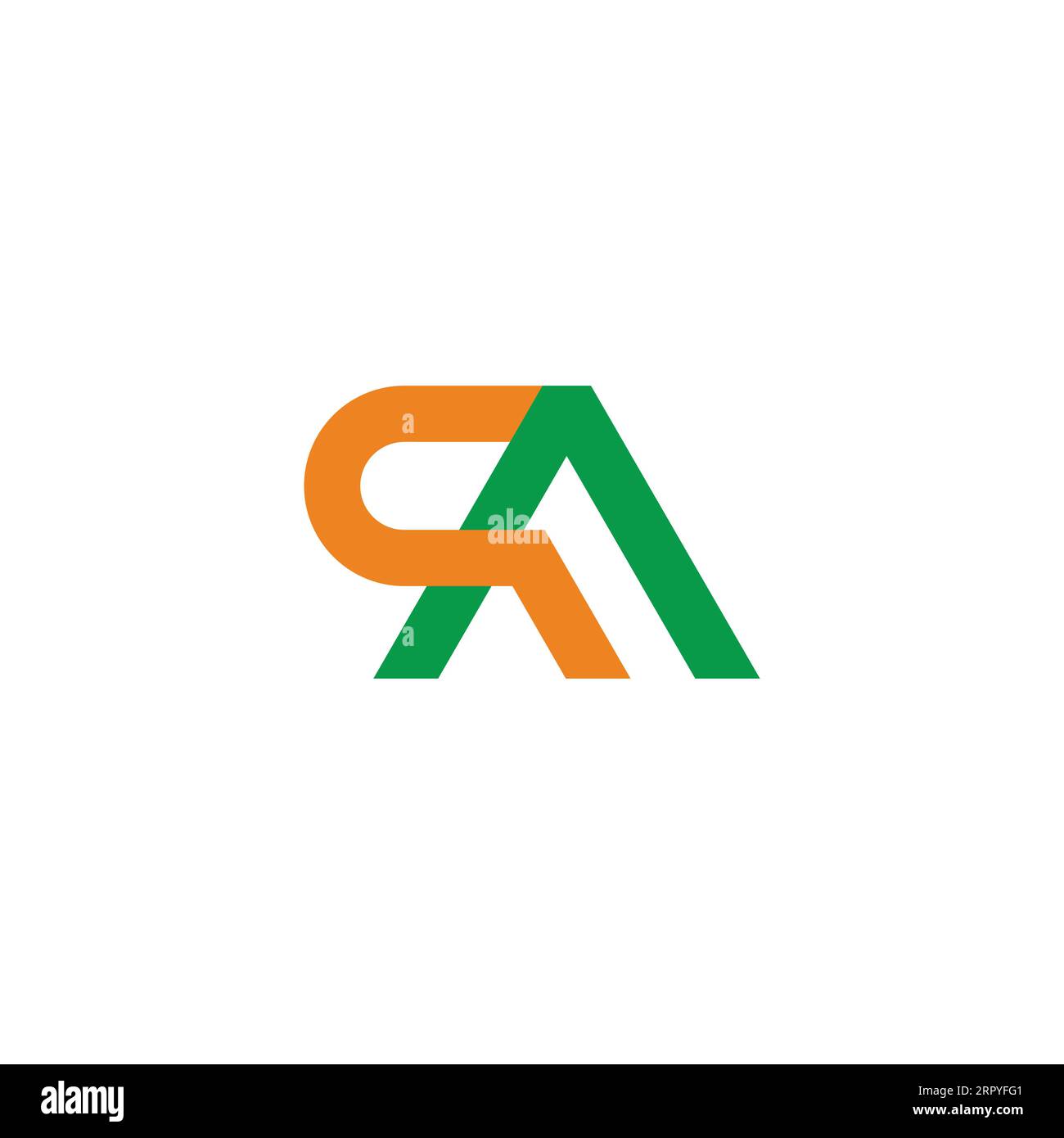 letter qa triangle colorful logo vector Stock Vector
