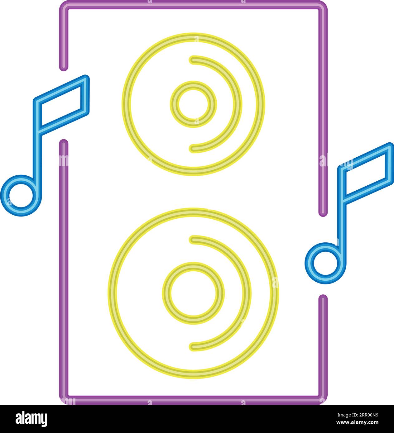 speaker music neon glow icon Stock Vector Image & Art - Alamy