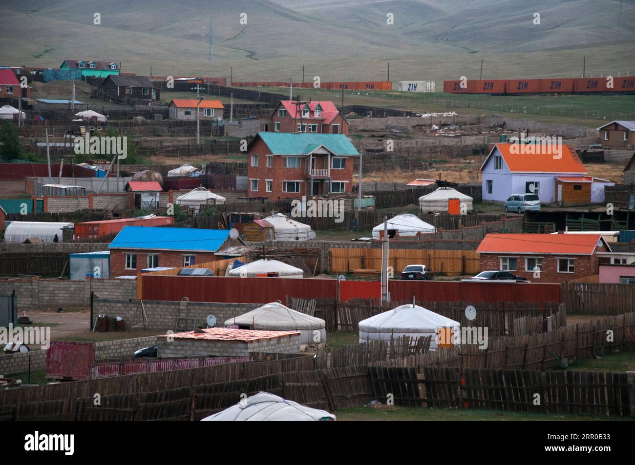 Residential district on the outskirts of Ulaanbaatar, the Mongolian