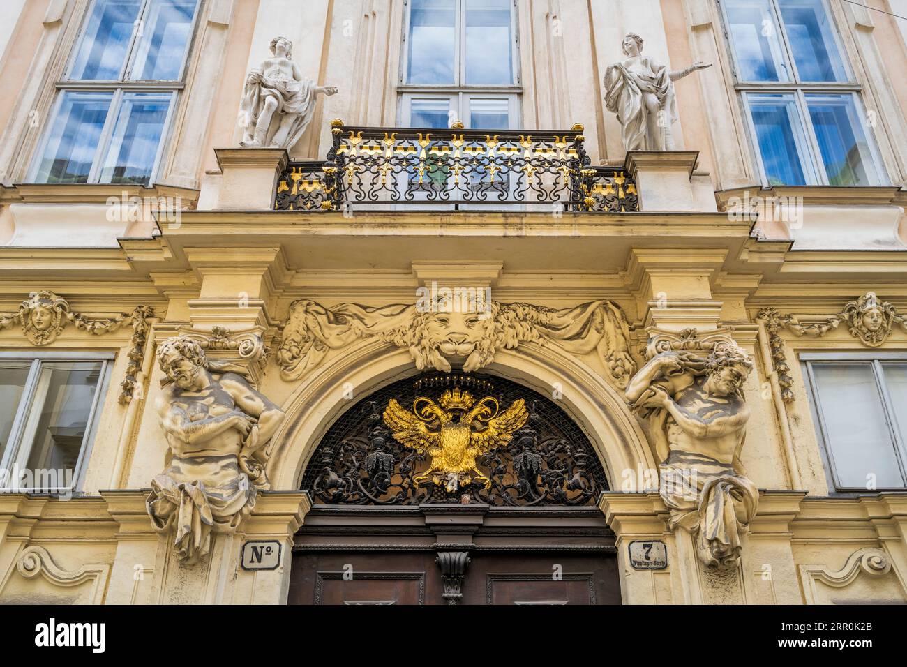 Art nouveau building, Vienna, Austria Stock Photo