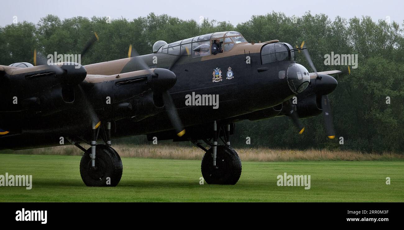 The Avro Lancaster is a British Second World War heavy bomber. Stock Photo