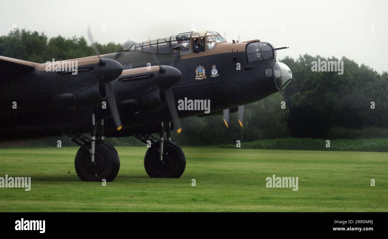 The Avro Lancaster is a British Second World War heavy bomber. Stock Photo