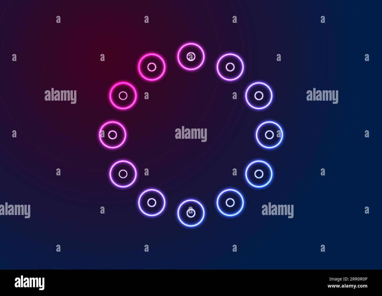 Blue purple neon circles abstract geometric background. Vector design ...