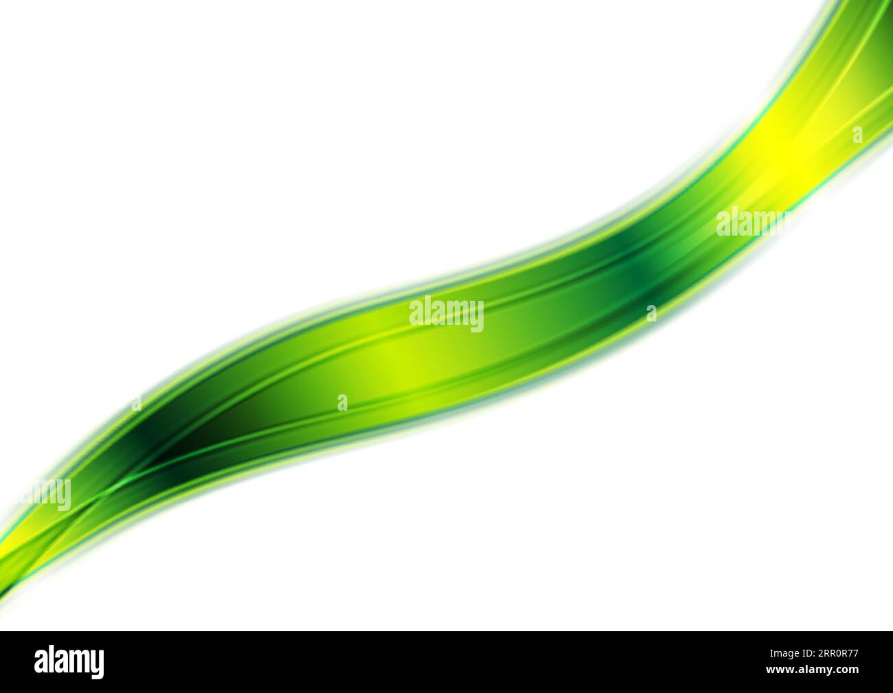 Elegant green glossy wave abstract background. Vector design Stock ...