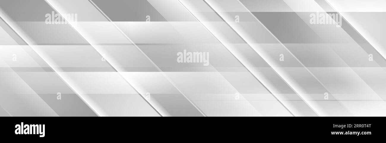 Silver grey geometric abstract tech banner design. Vector background ...