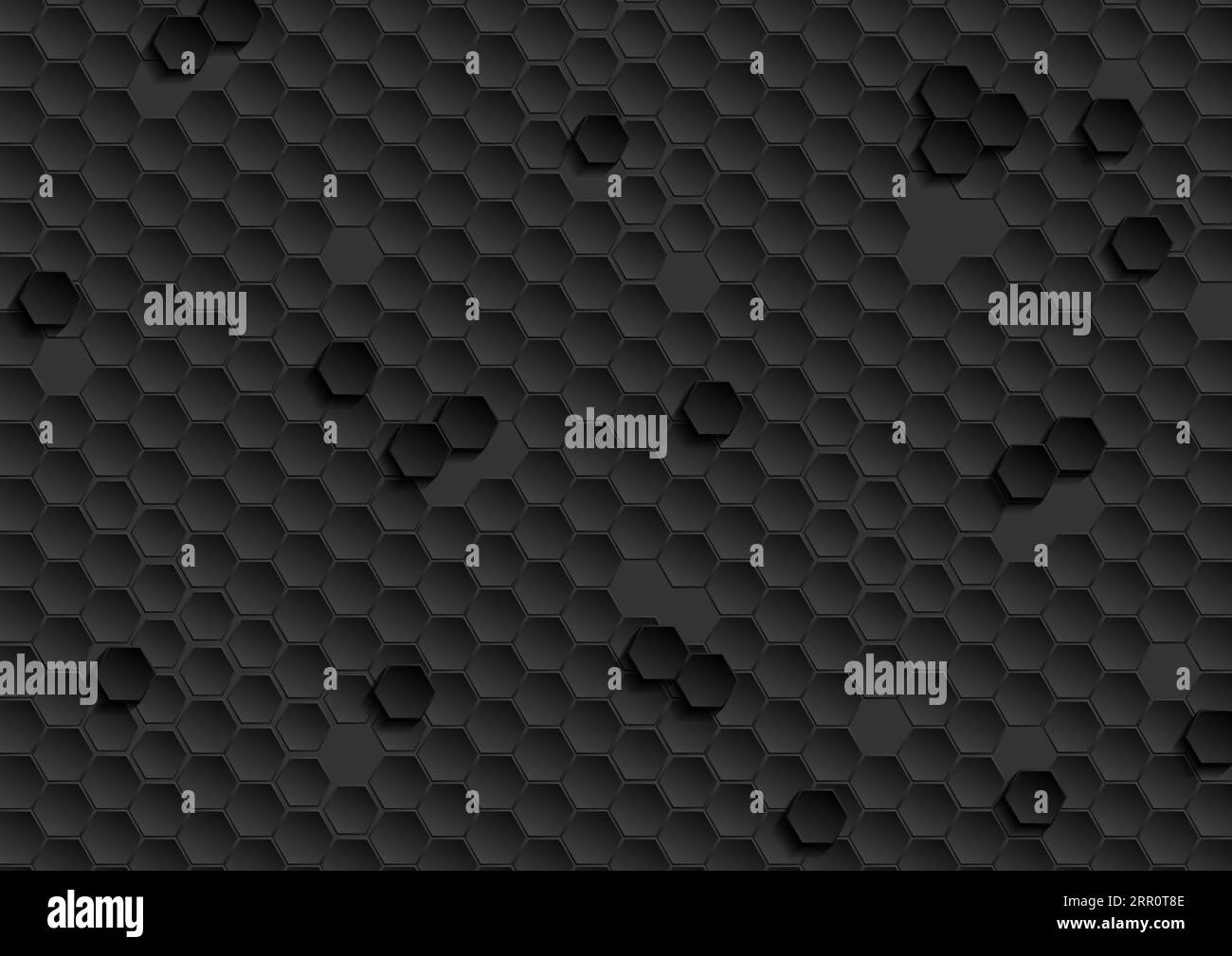 Abstract black hexagons tech geometric background. Vector design Stock ...