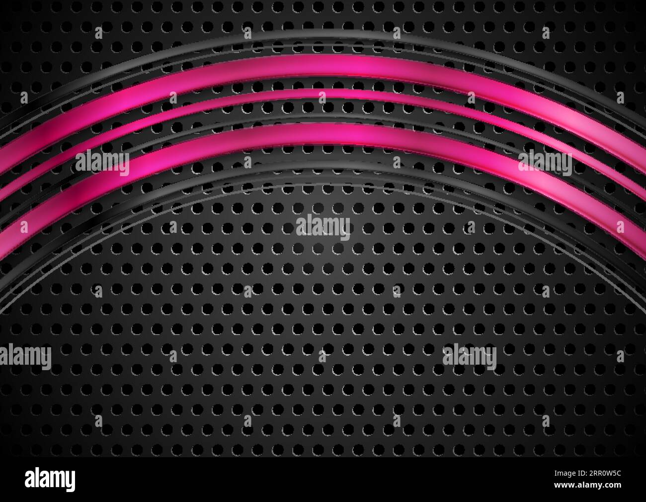Abstractk glossy waves on dark perforated metallic background. Vector ...