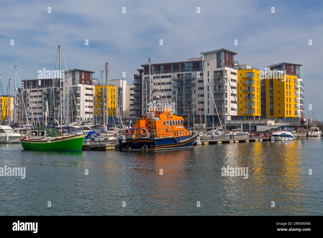 Luxury waterside apartments and boats at Sovereign Harbour, Eastbourne