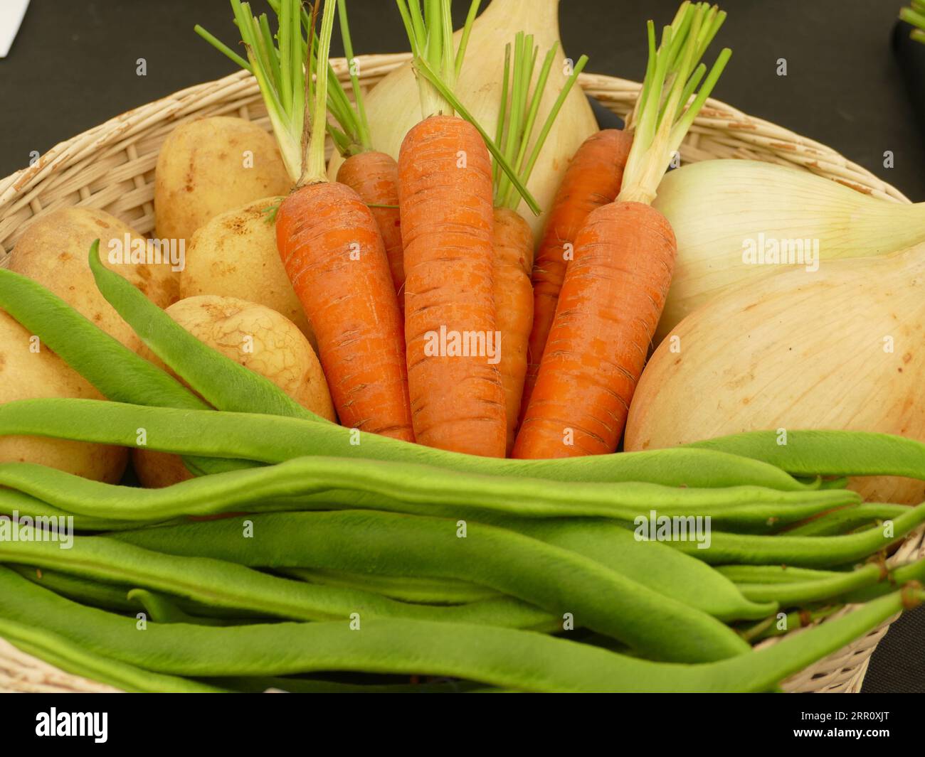 Vegetable Basket at a Country Show Stock Photo