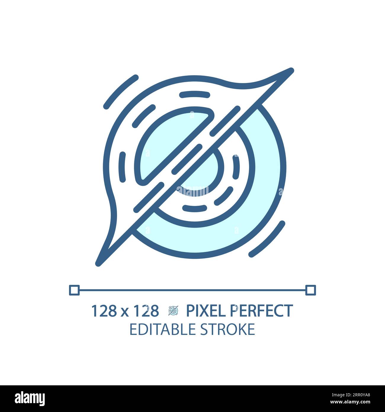 Black hole pixel perfect light blue icon Stock Vector