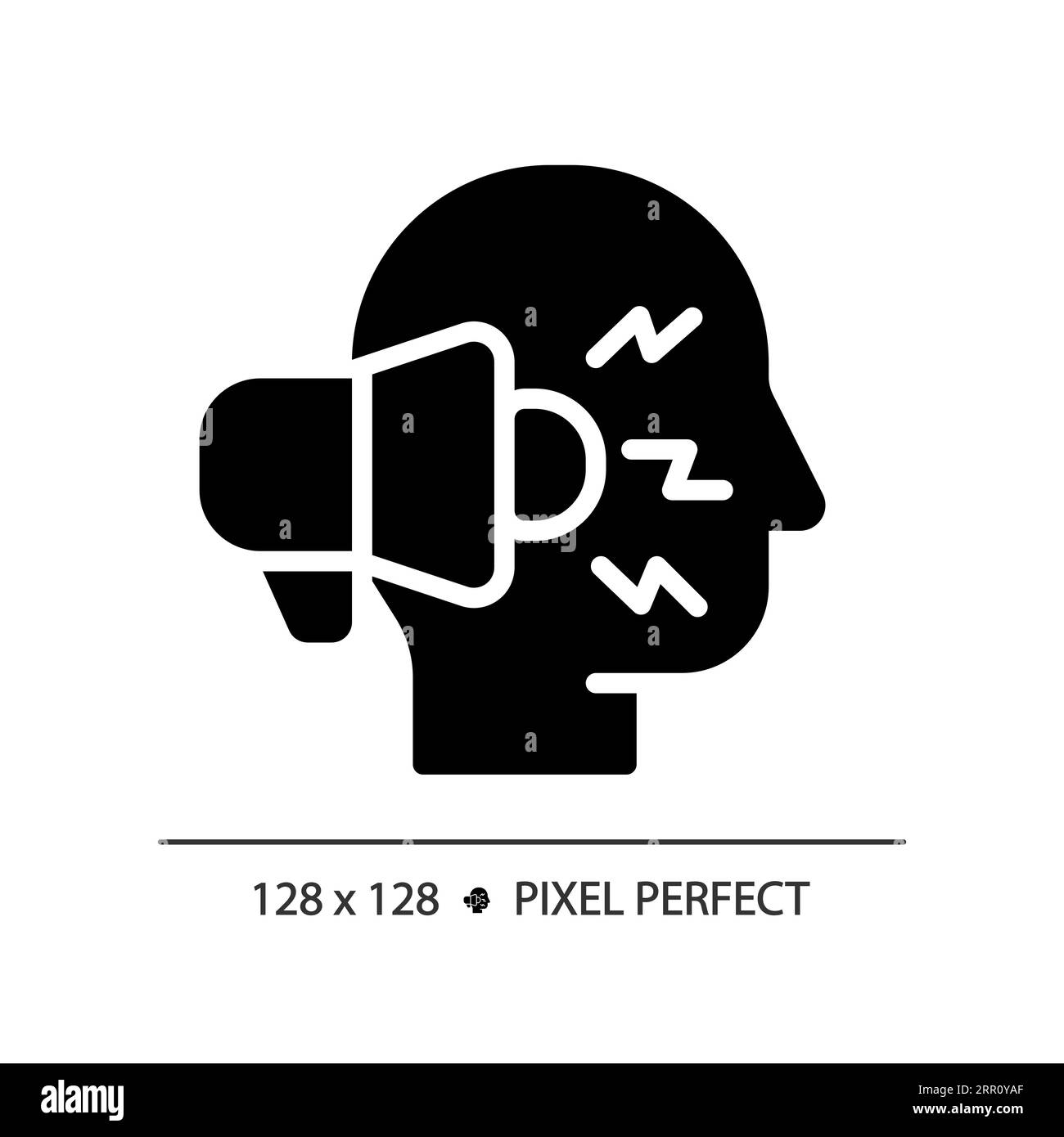 2D glyph style public speaker solid icon Stock Vector