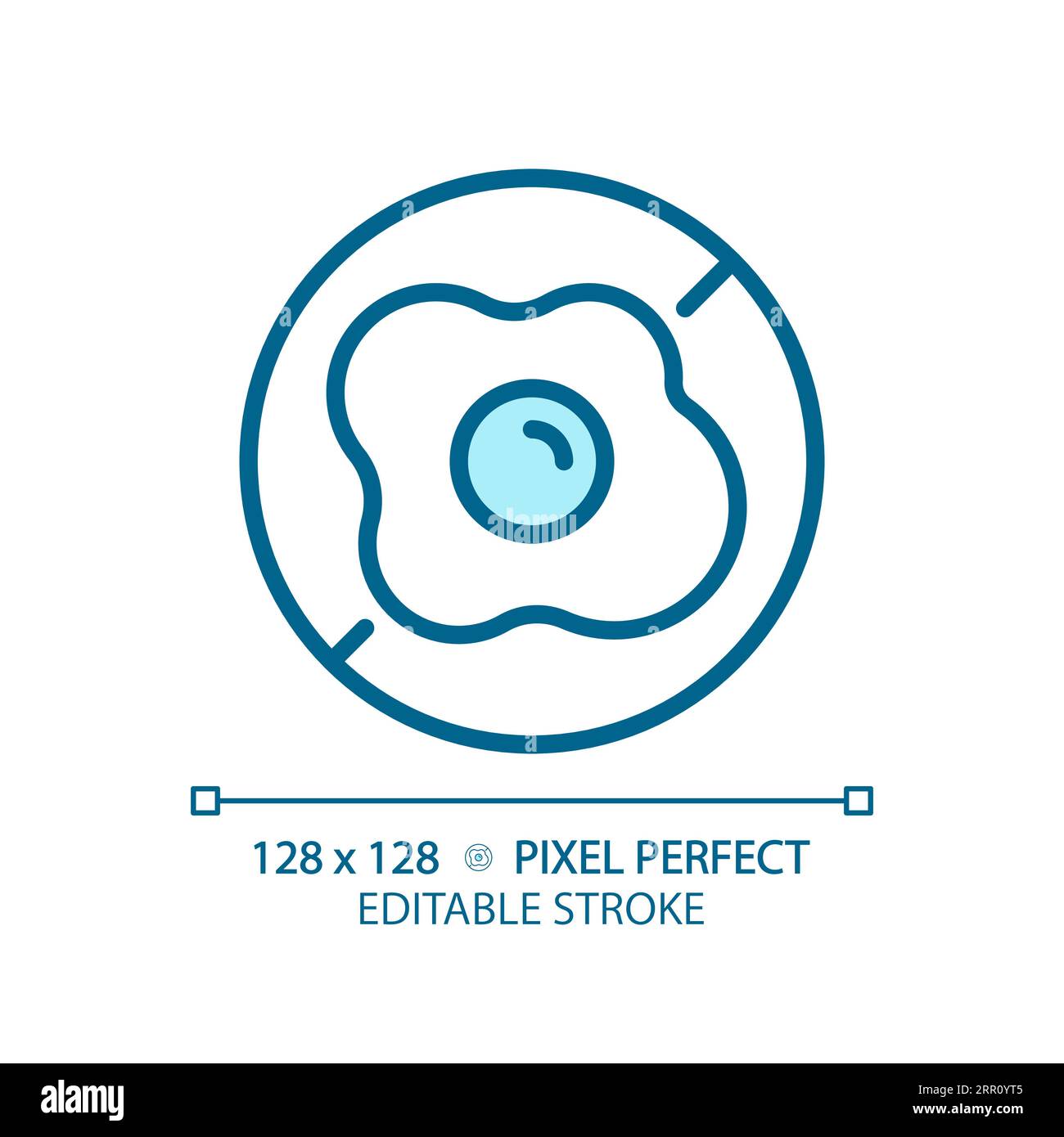 2D customizable thin linear blue egg free icon Stock Vector