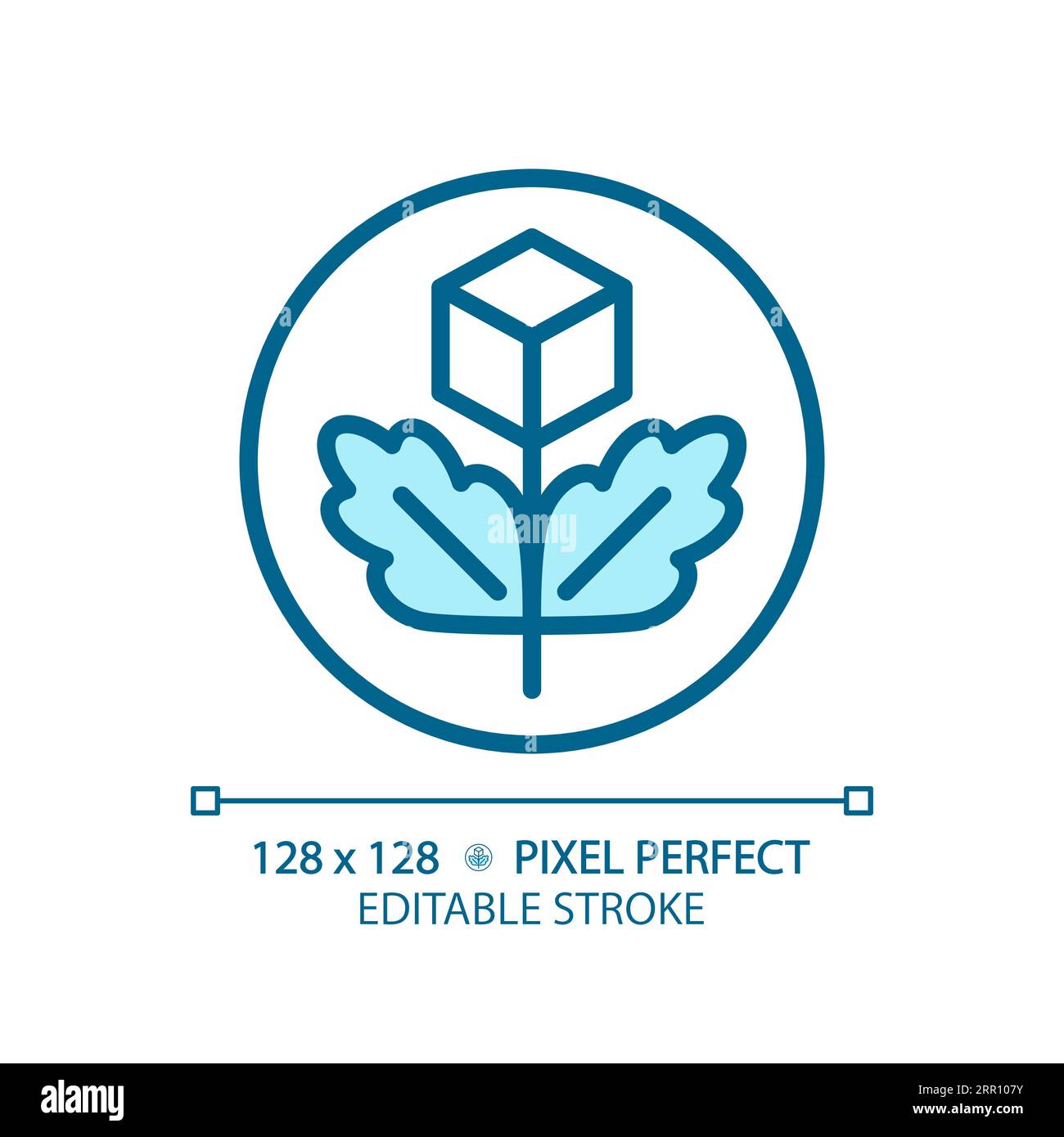 2D customizable thin linear blue organic food icon Stock Vector Image ...