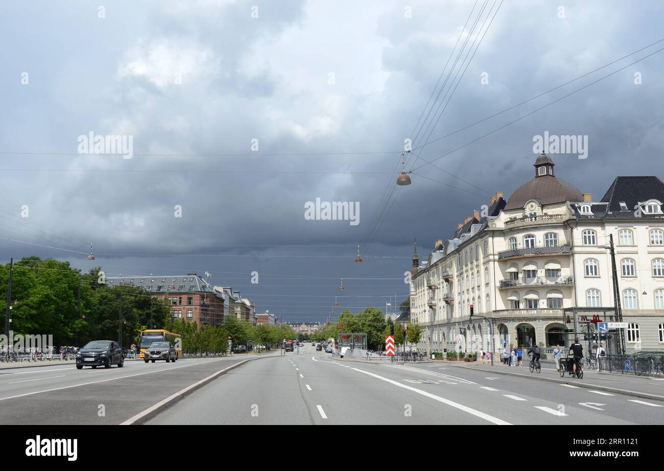 Stormy weather over Copenhagen, Denmark. Stock Photo