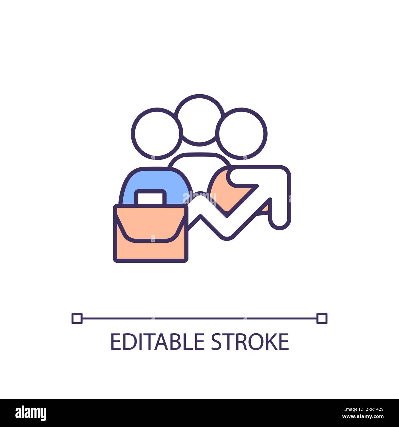 Customizable real estate linear icon Stock Vector