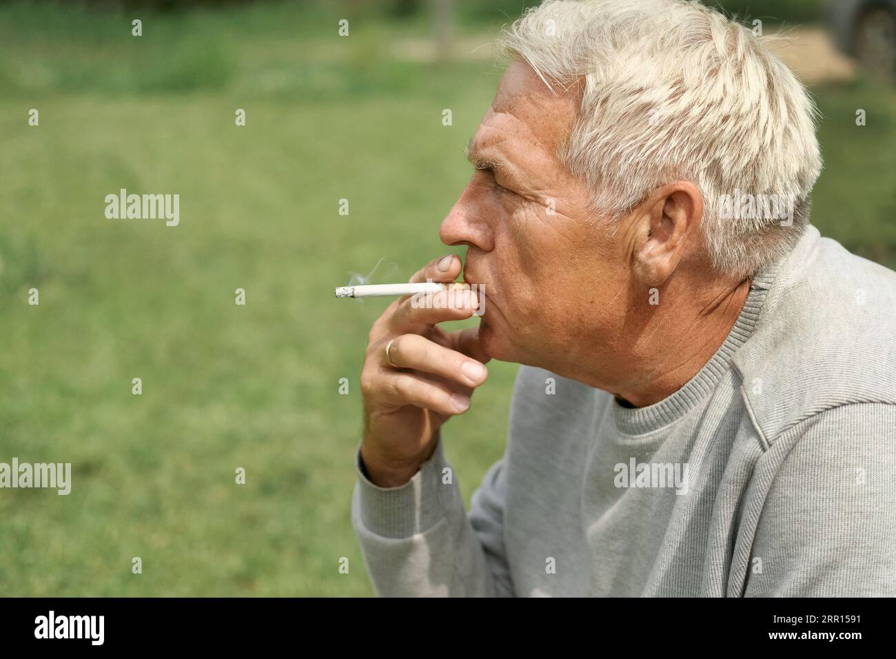 pension cigarette Thinking nicotine and a senior woman smoking a in her home while looking out from worldnotobaccoday | SBI Pension Funds