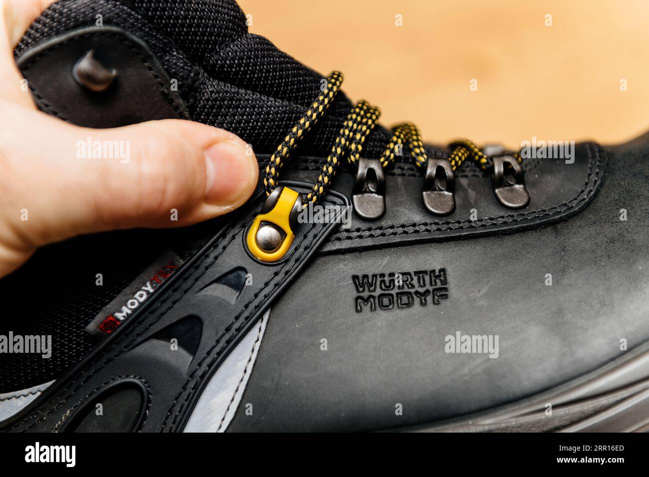 Safety shoes with steel toe cap hi-res stock photography and images - Alamy