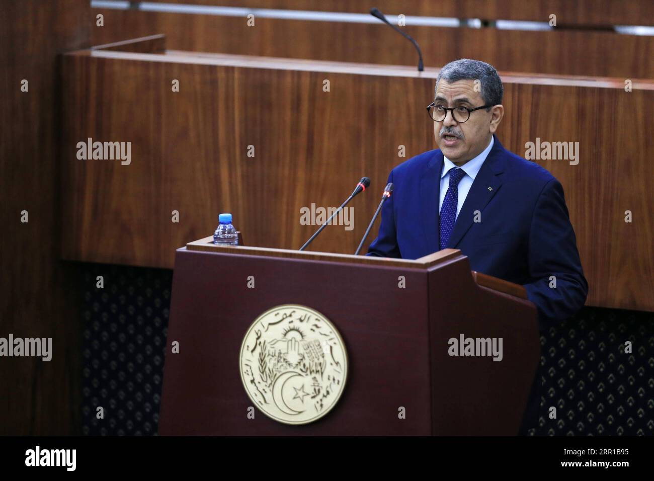 Algerian prime minister abdelaziz djerad hires stock photography and