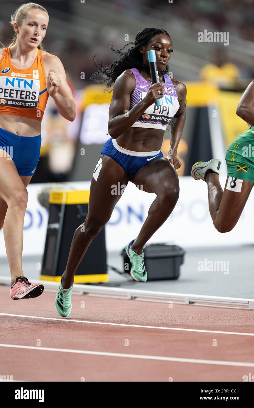 Ama Pipi participating in the 400 meters relay at the World Athletics  Championships in Budapest 2023 Stock Photo - Alamy