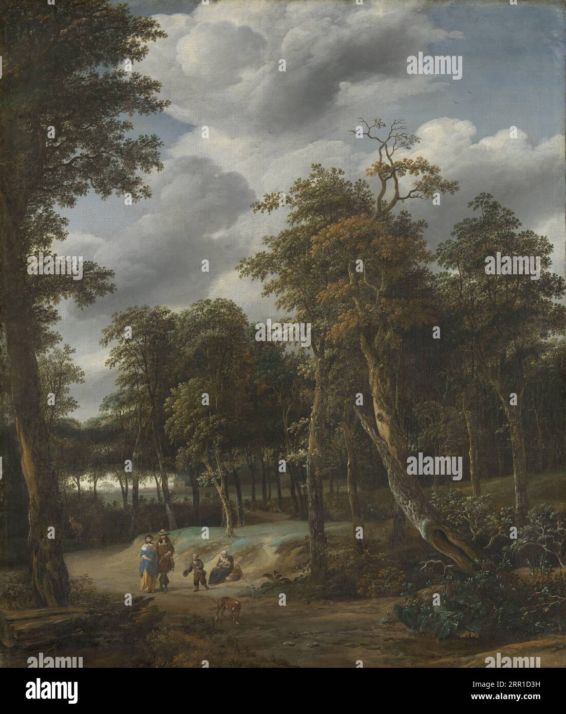 Path in the woods Between 1650 and 1674 by Jan Looten Stock Photo