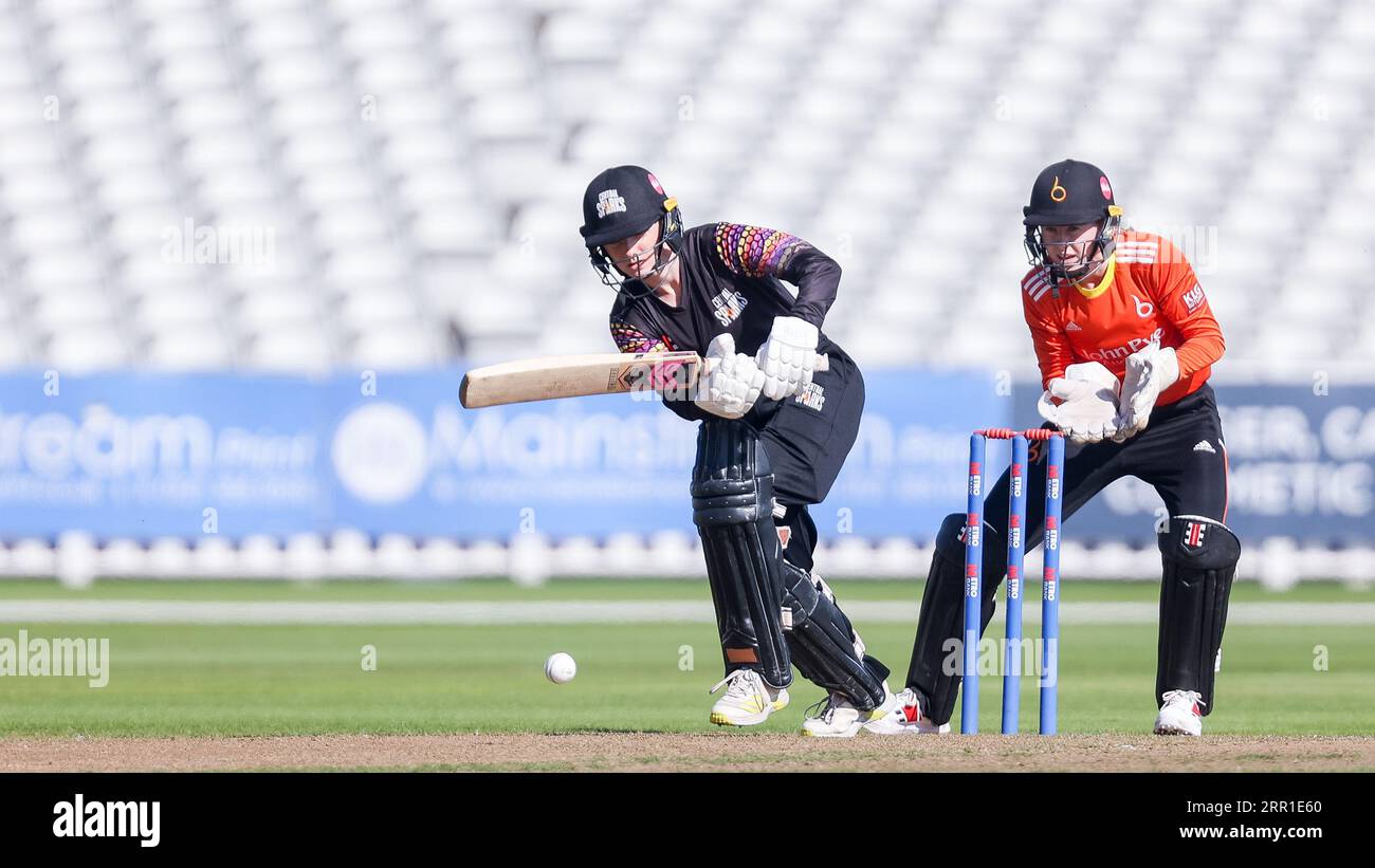 Bethan Ellis in action for Sparks taken in Birmingham, UK during the Rachel Heyhoe Flint Trophy