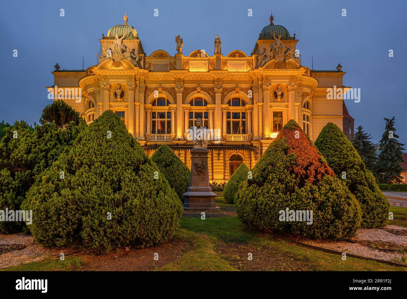 Krakow, Poland - May 24 2023: The Juliusz Slowacki Theatre is a historic 19th-century venue staging concerts, theatrical performances and other events Stock Photo