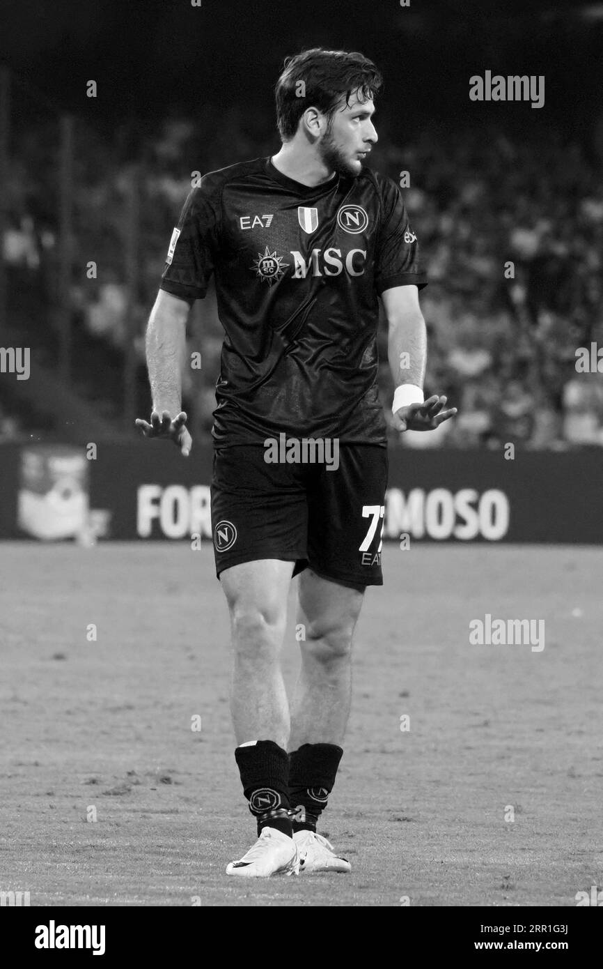 Khvicha Kvaratskhelia Napoli Black And White Stock Photos & Images - Alamy