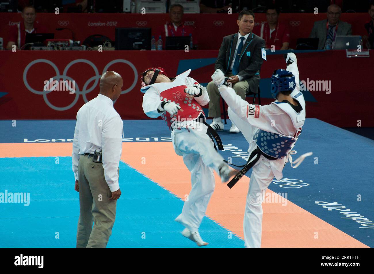 Taekwondo at the London 2012 Olympics Stock Photo