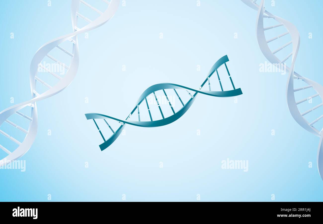 DNA in the blue background, 3d rendering. Digital drawing Stock Photo ...