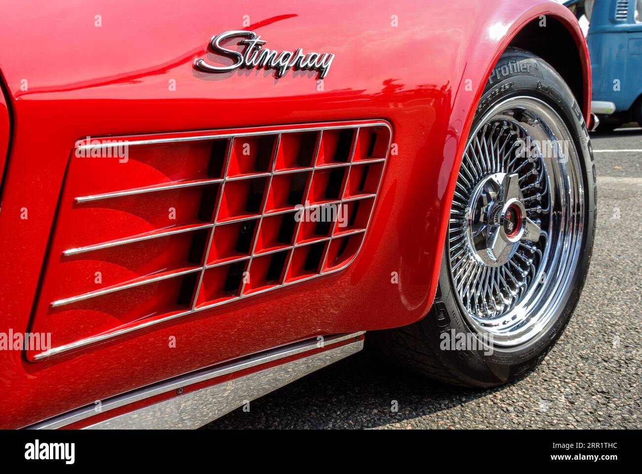 Chevrolet Corvette (C3) Stingray with 'eggbox' side grill introduced in 1970. Also referred to as ice cube grills Stock Photo