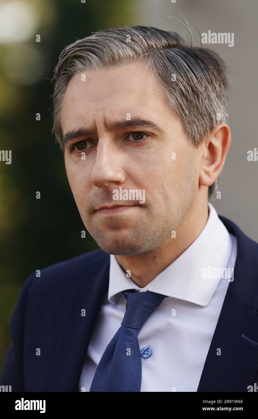 Minister for Further and Higher Education Simon Harris arriving for a