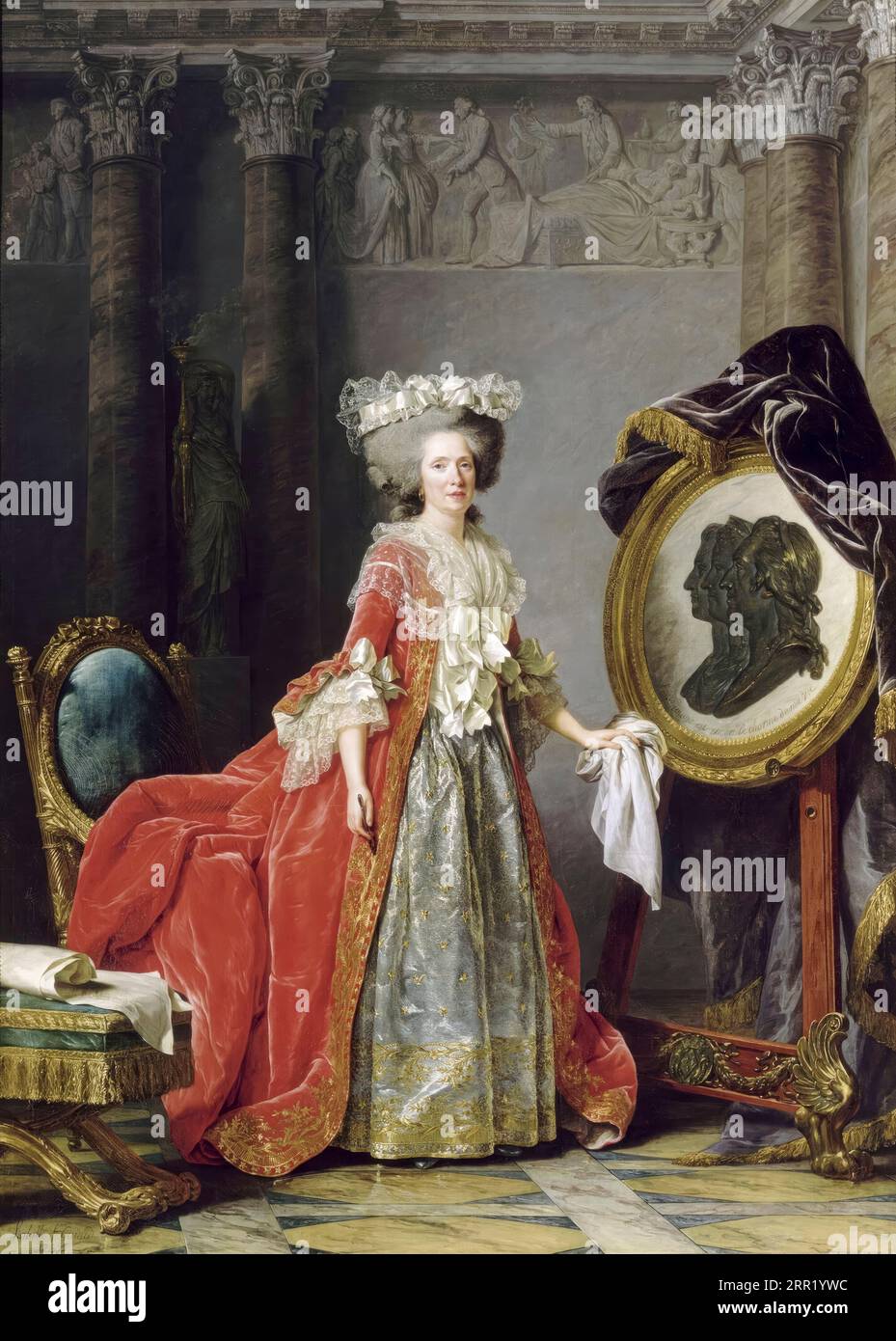 Princess Marie Adélaïde de France (1732-1800) called Madame Adélaïde, portrait painting in oil on canvas by Adélaïde Labille-Guiard, 1787 Stock Photo