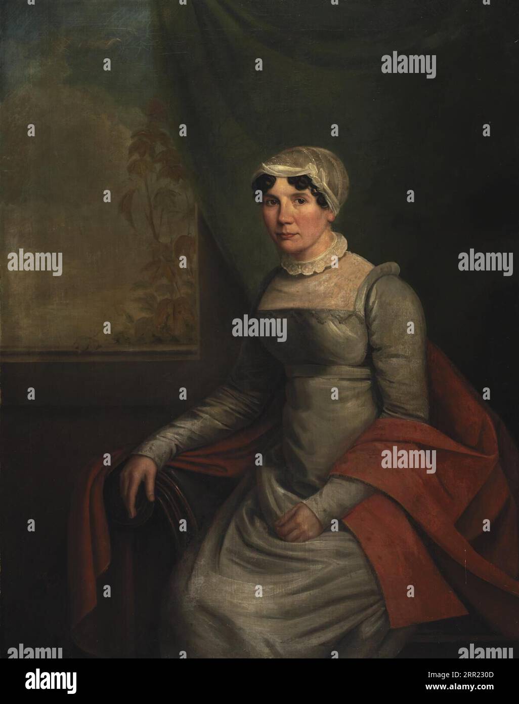 Seated woman circa 1843 by William Shiels Stock Photo