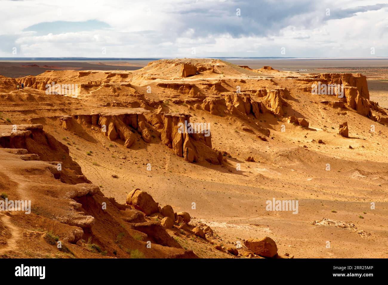 Bajandsag, also Flaming Cliffs, Gobi Desert, Oemnoe-Gobi Aimag, Mongolia Stock Photo