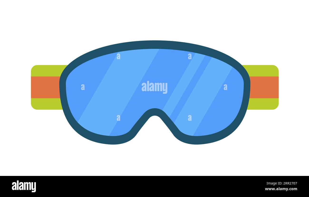 Snowboarding goggles. Winter sport equipment, eyes protection glasses ...