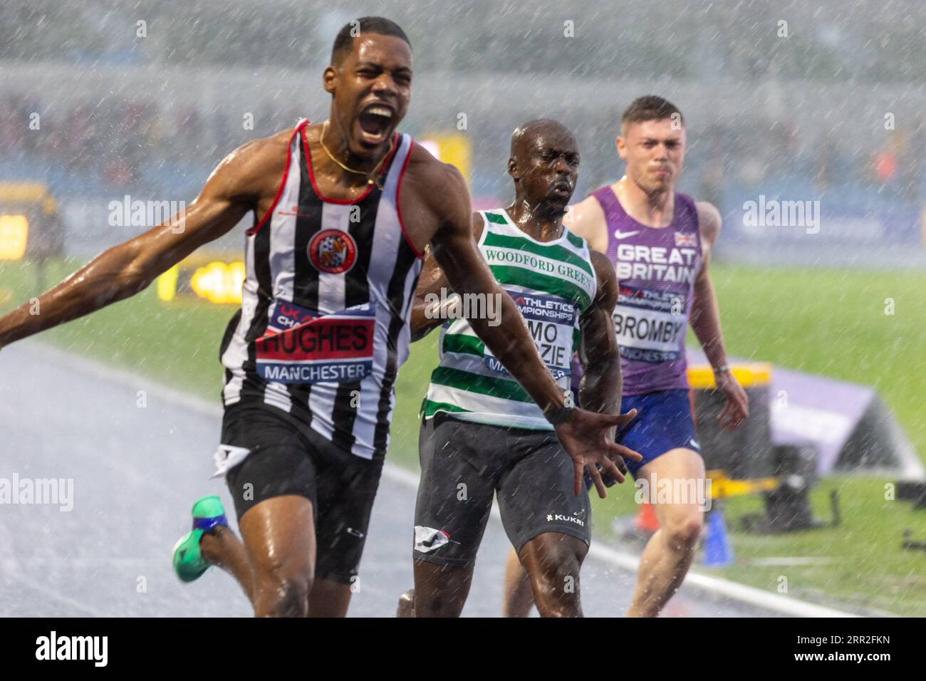 Uk Athletics Championships Manchester 2023 Men 100m Final Stock Photo