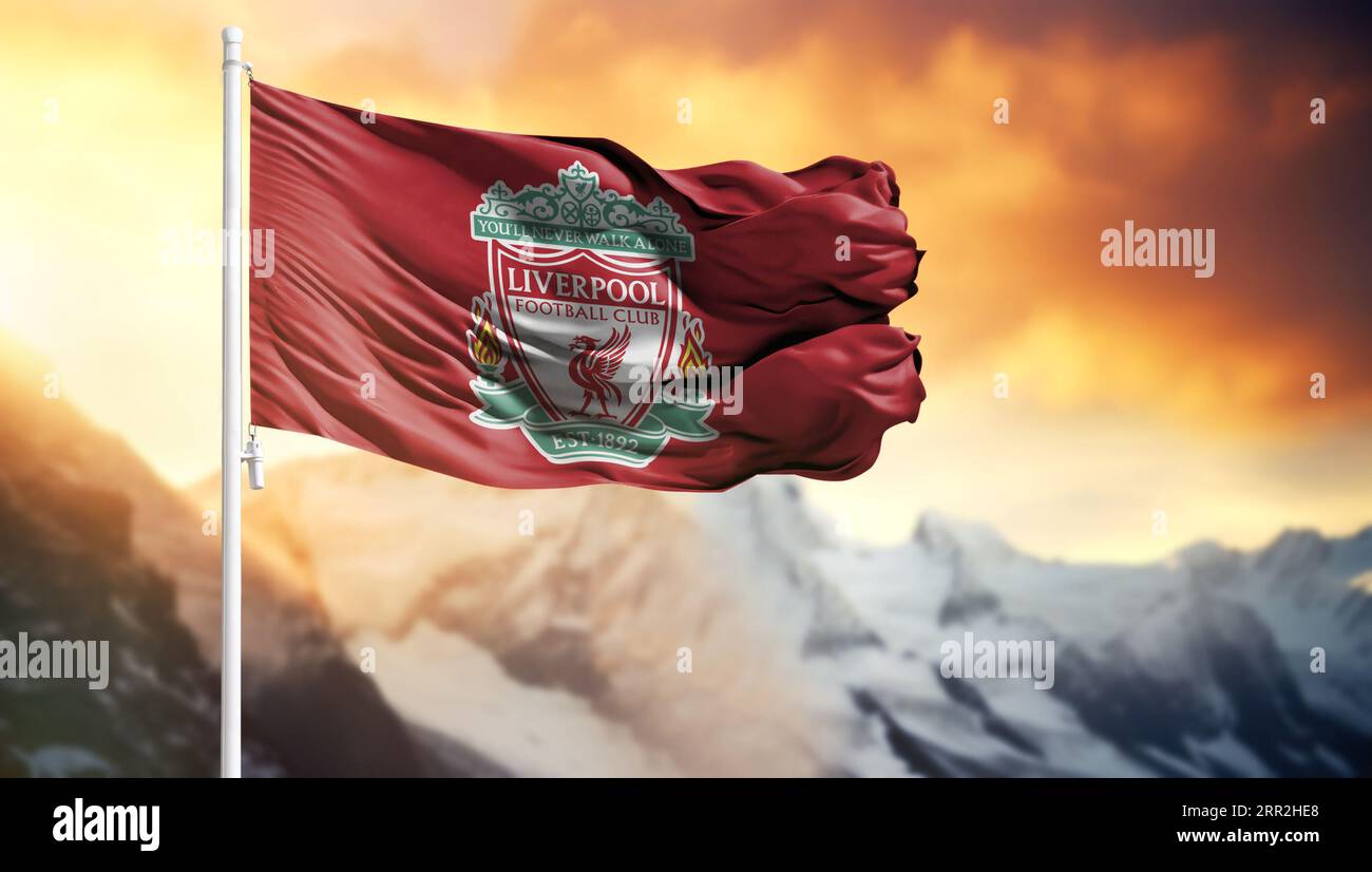 Flag of Liverpool City Football Club Stock Photo