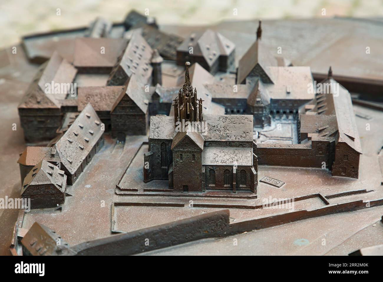 Model of Bebenhausen Monastery and Palace, sacred building, historical building, architecture, former Cistercian abbey, hunting lodge of the Stock Photo