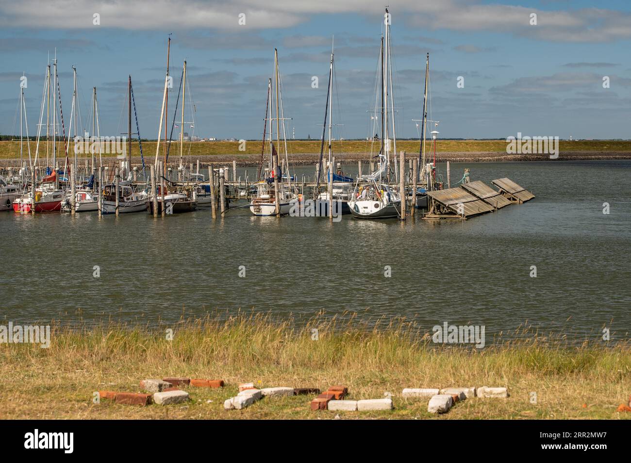 Tidal Harbour in Rantum Stock Photo