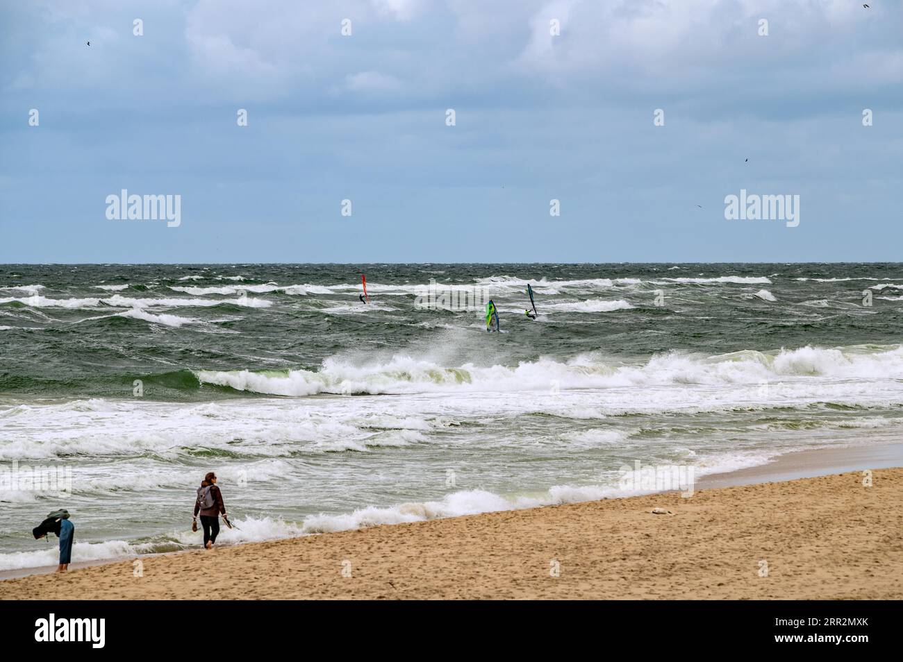 North Sea waves off Sylt Stock Photo
