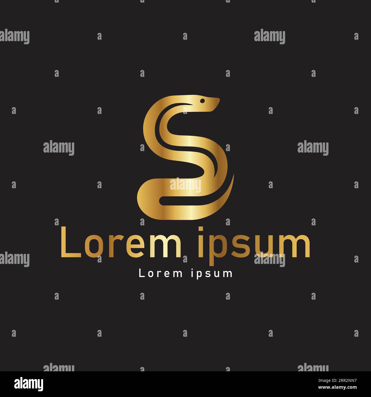 Premium S letter Snake Logo Design Stock Vector