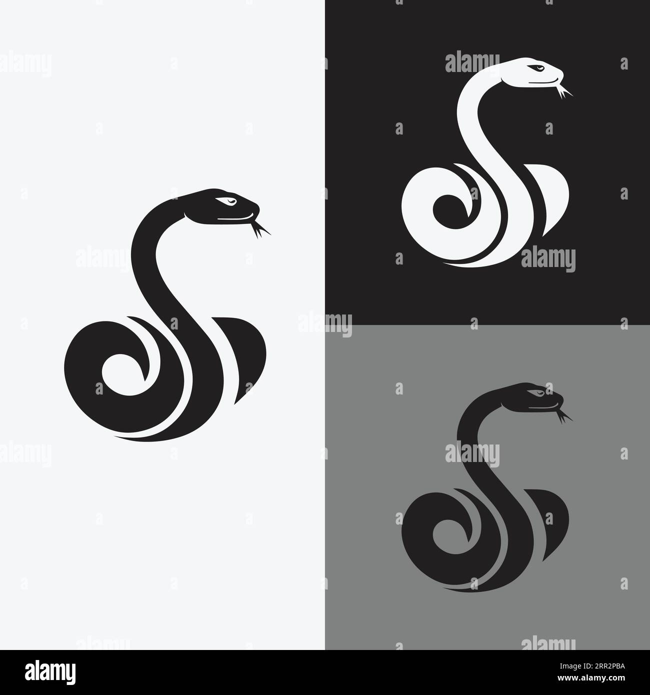 Snake logo, animal icon, Vector illustration Stock Vector